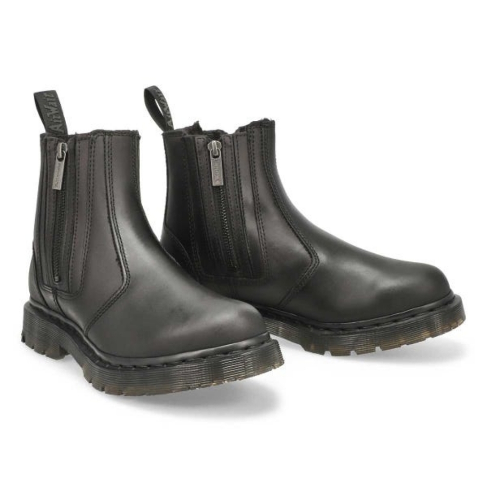 Dr. Martens Black Leather Zip Chelsea Boots